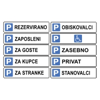 Parkirno mesto rezervirano.