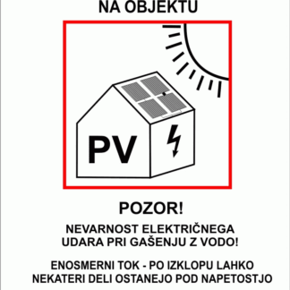 Sončna elektrarna na objektu.