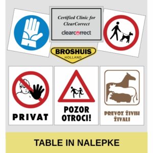 Table in nalepke